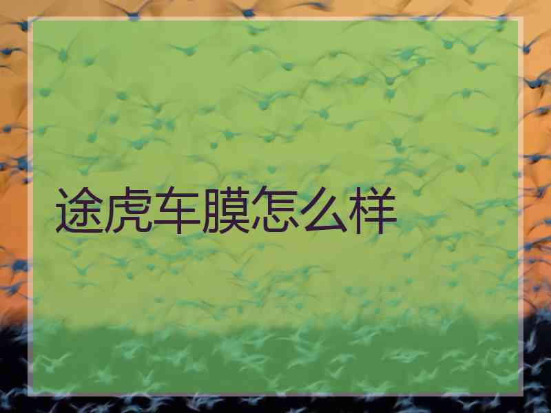 途虎车膜怎么样