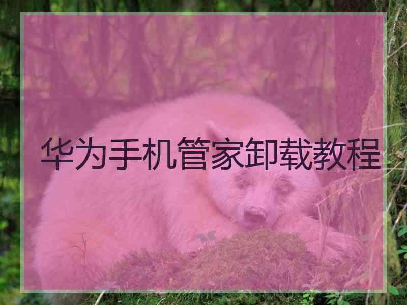 华为手机管家卸载教程