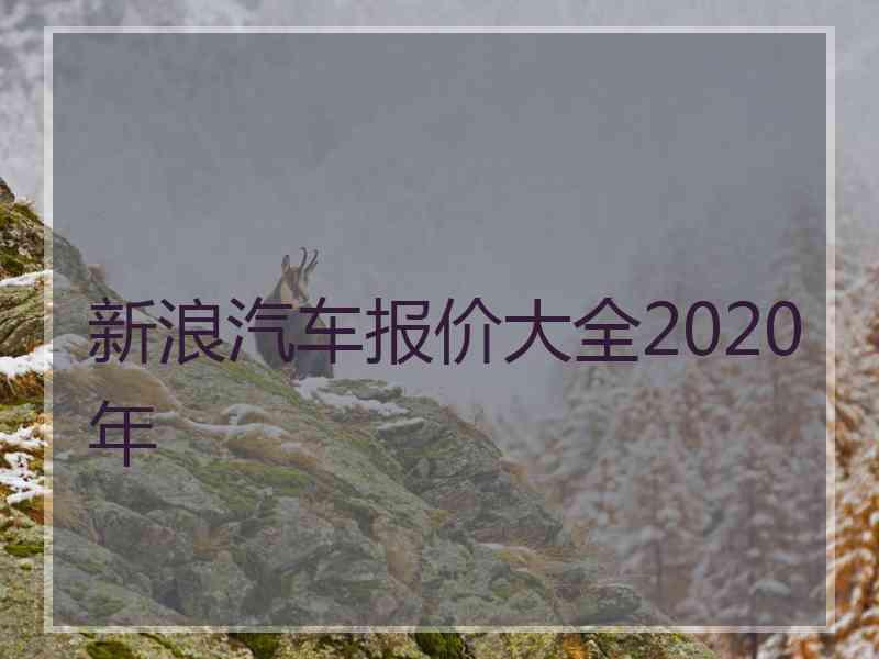 新浪汽车报价大全2020年
