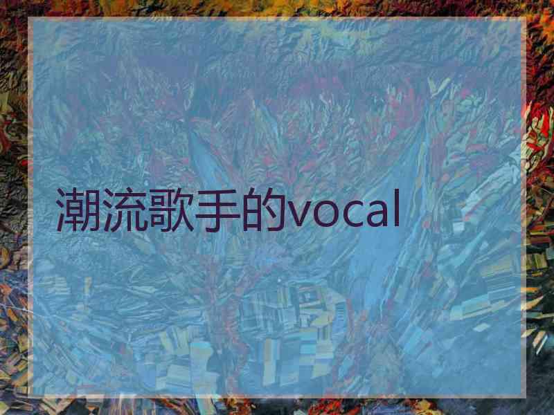 潮流歌手的vocal