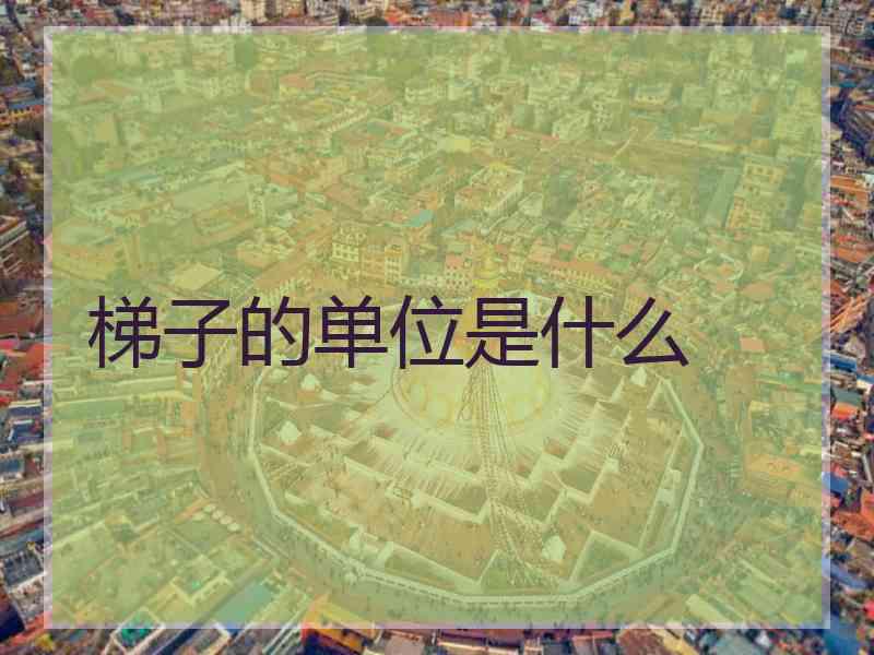 梯子的单位是什么