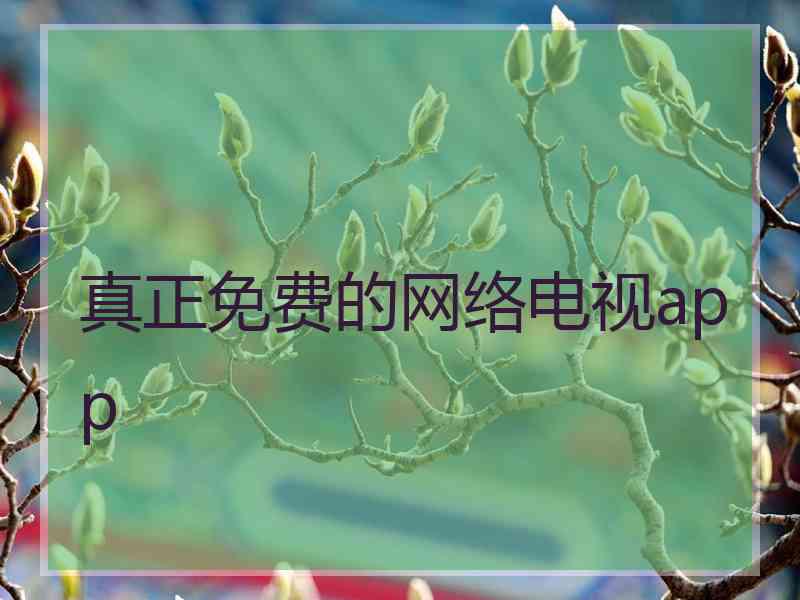 真正免费的网络电视app