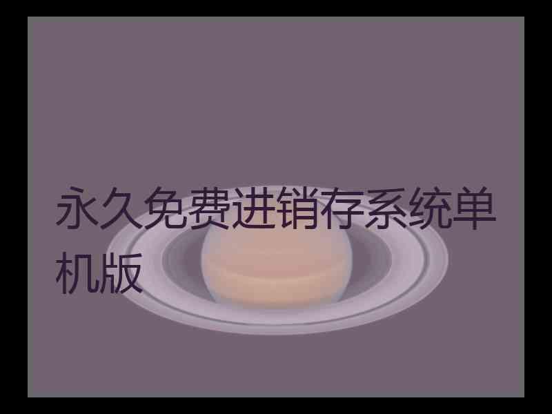 永久免费进销存系统单机版