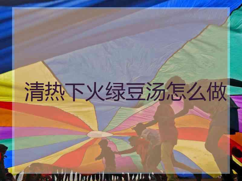清热下火绿豆汤怎么做