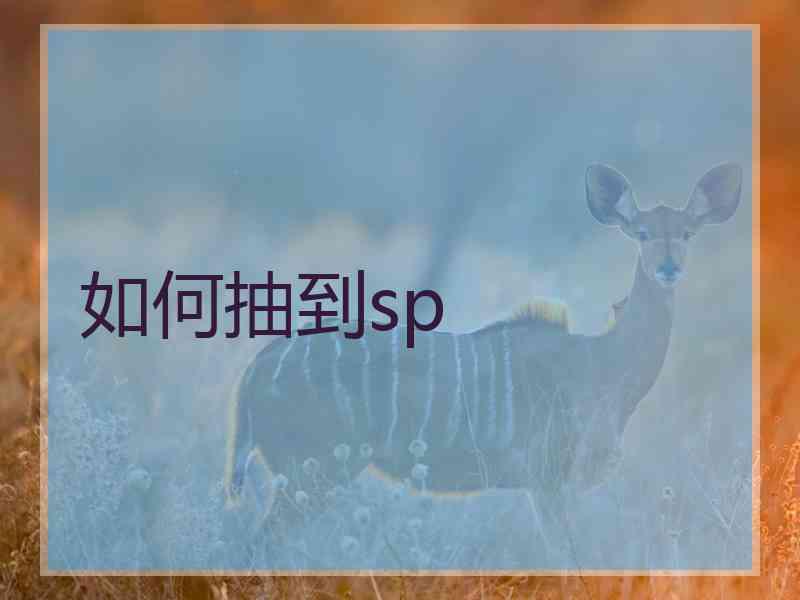 如何抽到sp