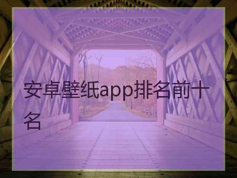 安卓壁纸app排名前十名