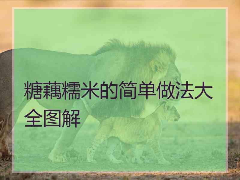 糖藕糯米的简单做法大全图解