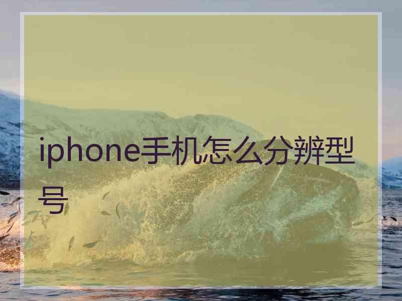 iphone手机怎么分辨型号