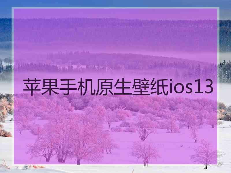 苹果手机原生壁纸ios13