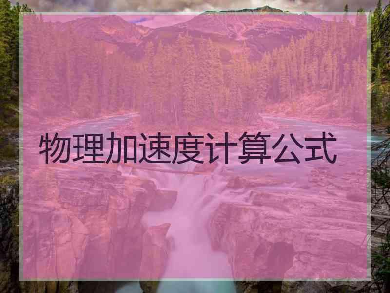物理加速度计算公式