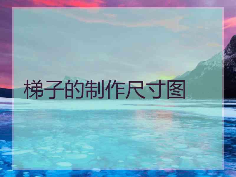 梯子的制作尺寸图