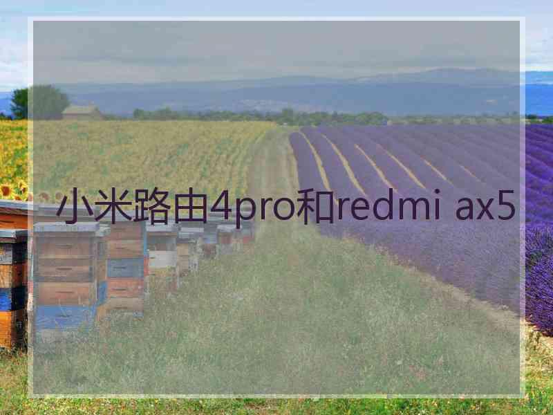 小米路由4pro和redmi ax5