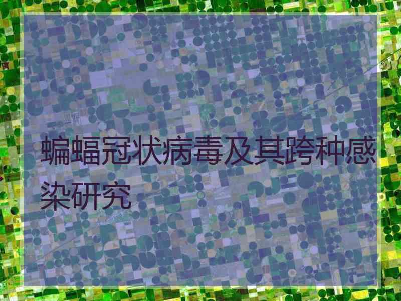蝙蝠冠状病毒及其跨种感染研究