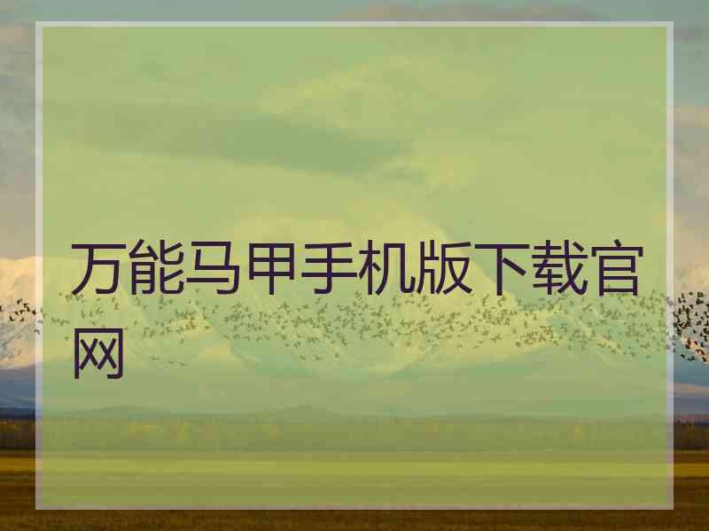 万能马甲手机版下载官网