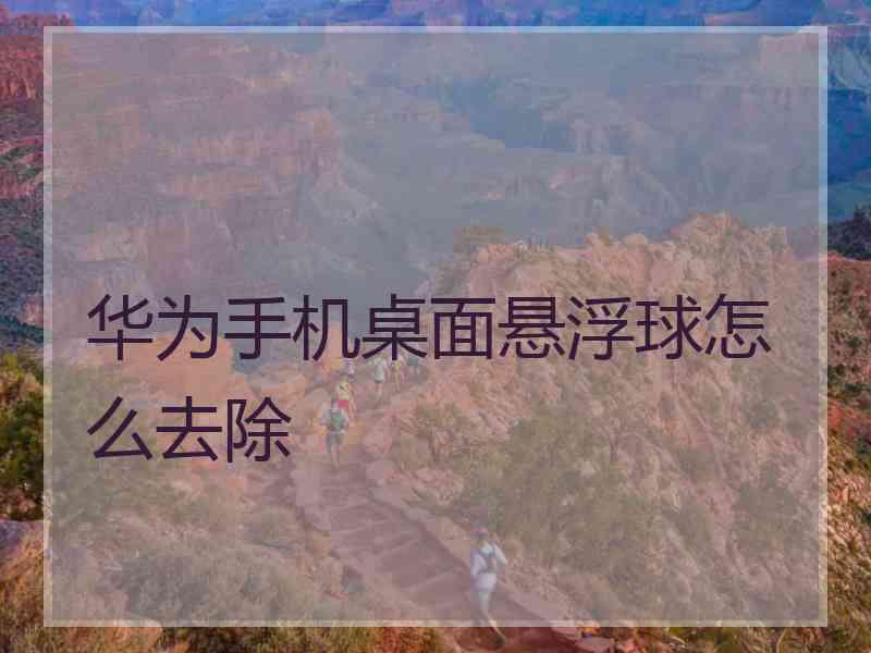 华为手机桌面悬浮球怎么去除