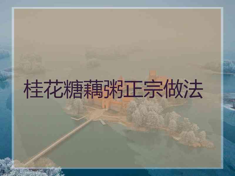 桂花糖藕粥正宗做法