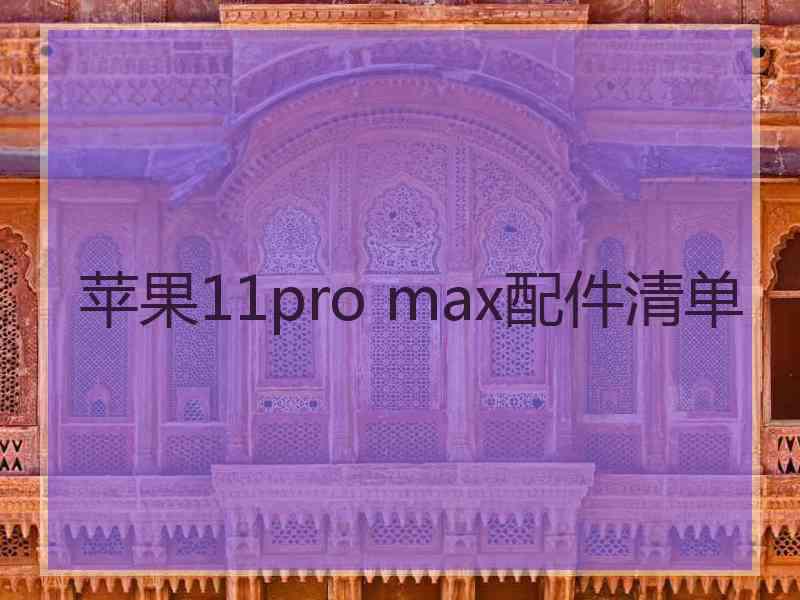 苹果11pro max配件清单