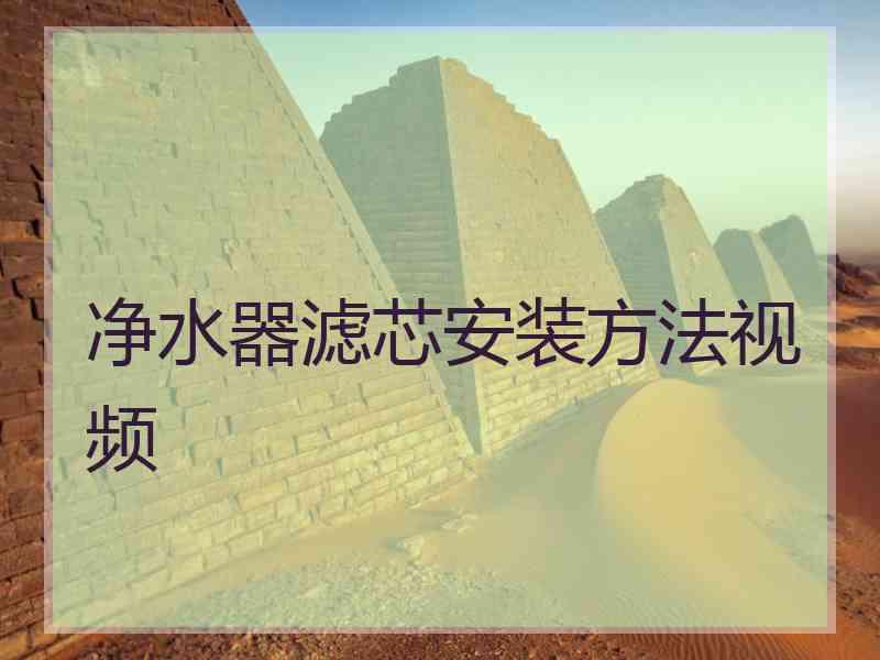 净水器滤芯安装方法视频