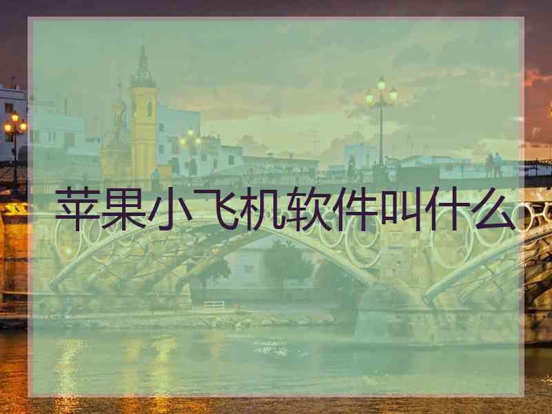 苹果小飞机软件叫什么