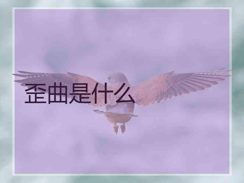 歪曲是什么