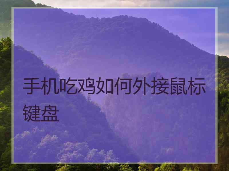 手机吃鸡如何外接鼠标键盘