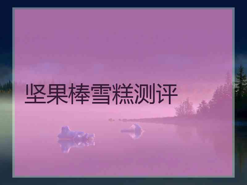坚果棒雪糕测评