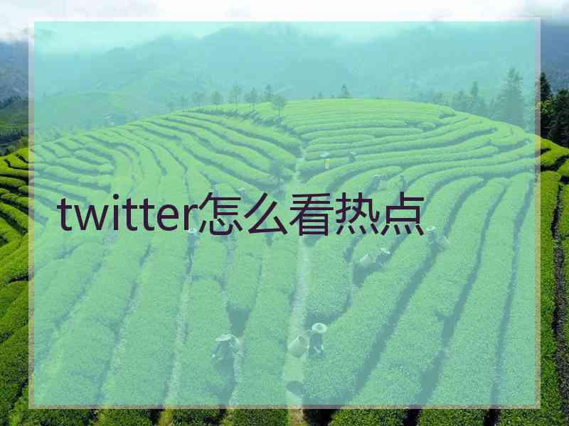 twitter怎么看热点