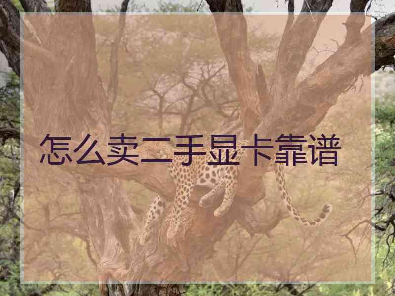 怎么卖二手显卡靠谱