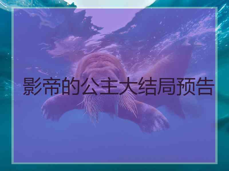 影帝的公主大结局预告