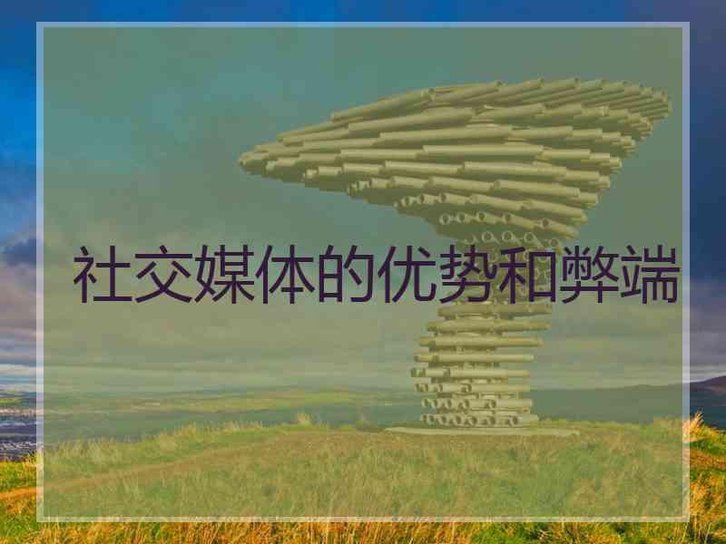 社交媒体的优势和弊端