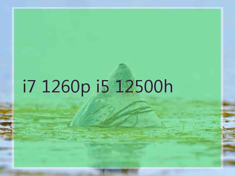 i7 1260p i5 12500h