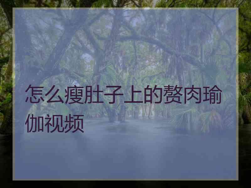 怎么瘦肚子上的赘肉瑜伽视频
