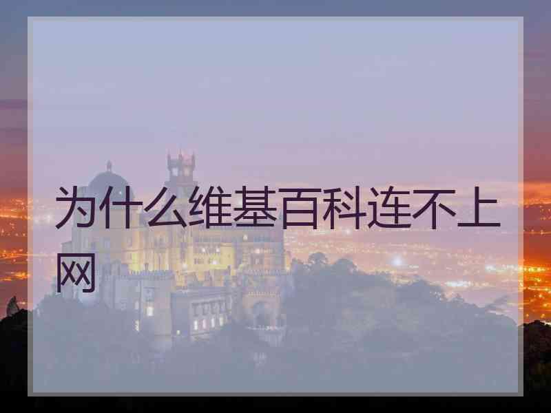 为什么维基百科连不上网