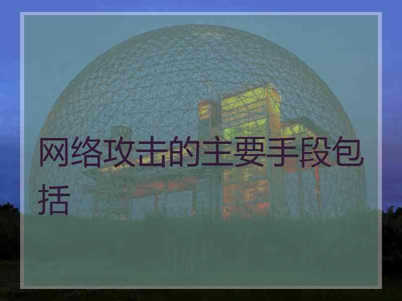 网络攻击的主要手段包括