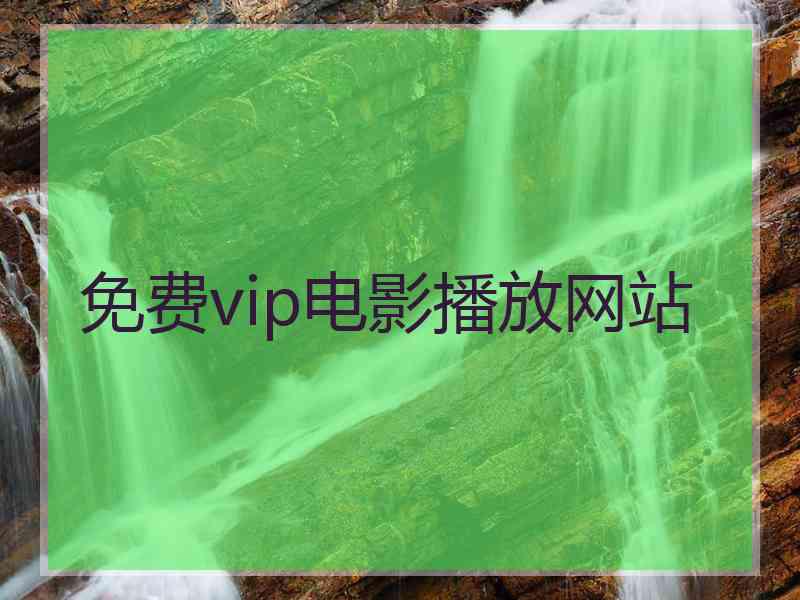 免费vip电影播放网站