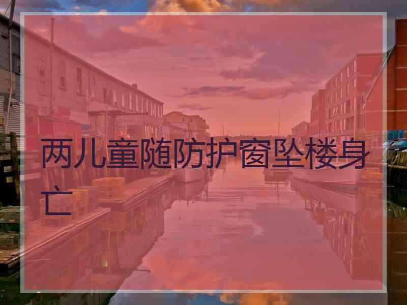 两儿童随防护窗坠楼身亡