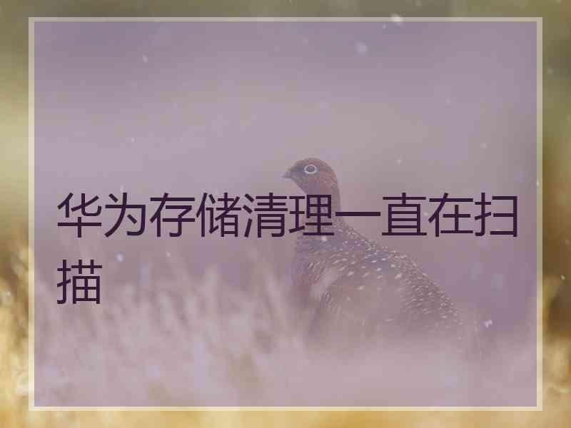 华为存储清理一直在扫描