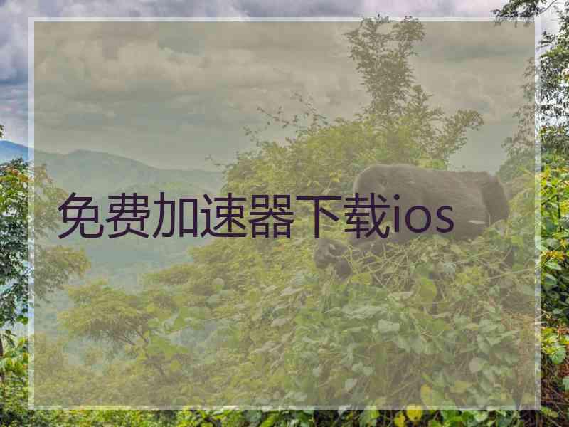 免费加速器下载ios
