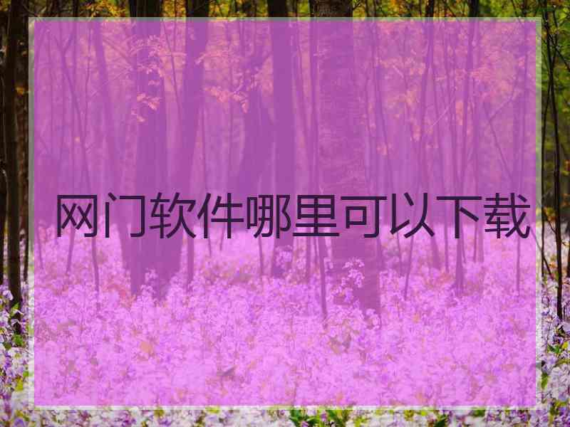 网门软件哪里可以下载
