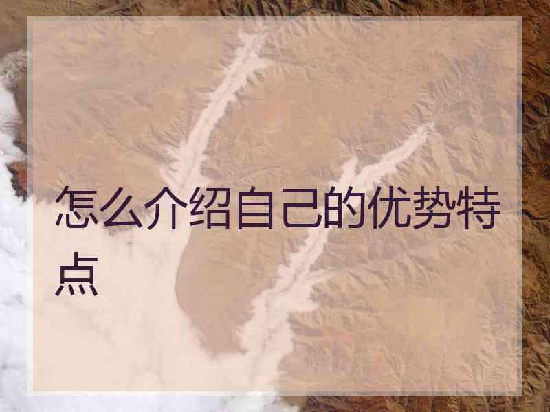 怎么介绍自己的优势特点