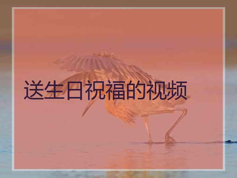 送生日祝福的视频