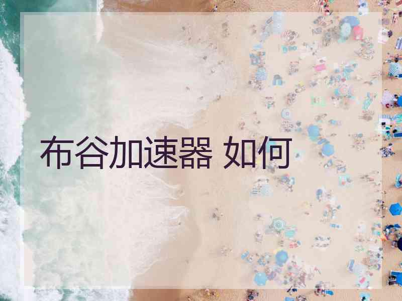布谷加速器 如何
