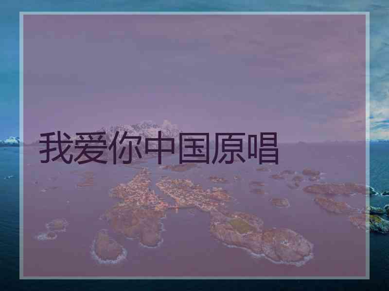我爱你中国原唱