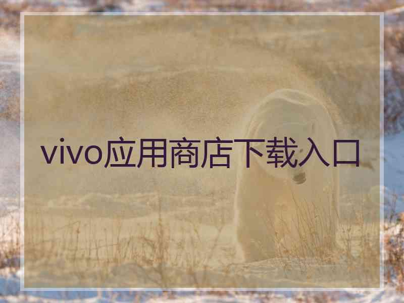 vivo应用商店下载入口
