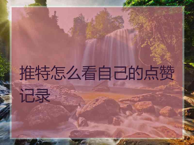 推特怎么看自己的点赞记录