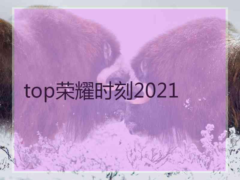 top荣耀时刻2021
