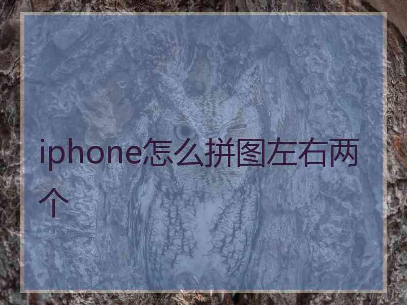 iphone怎么拼图左右两个