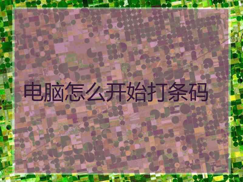 电脑怎么开始打条码