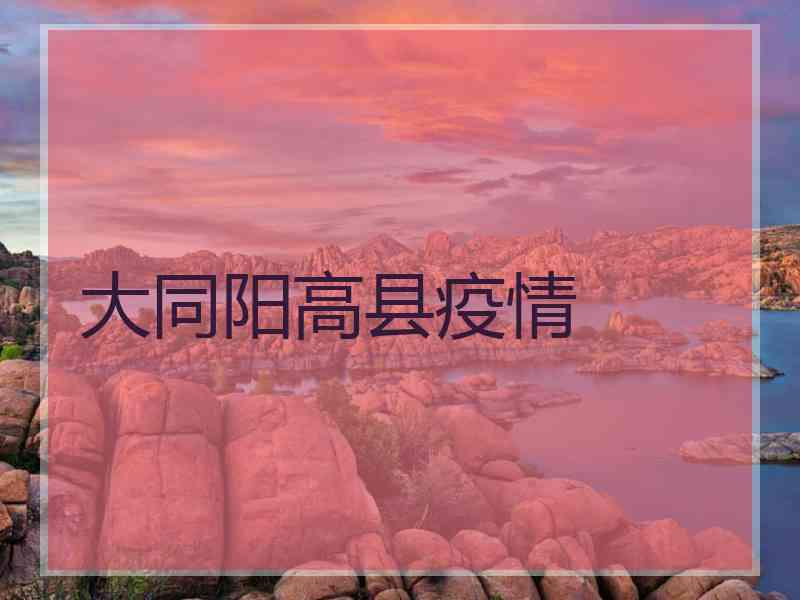 大同阳高县疫情