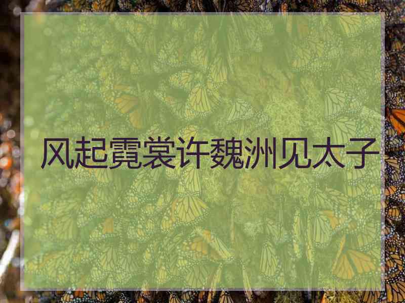 风起霓裳许魏洲见太子